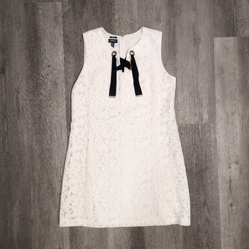 Jones New York White Lace Lined Dress Size 14